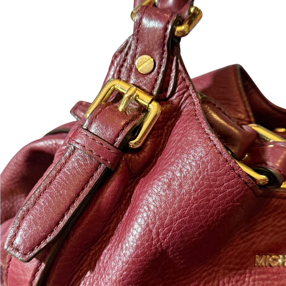 Michael Kors Bedford Large Shoulder Bag in Wine/Burgundy - Picture 10 of 16